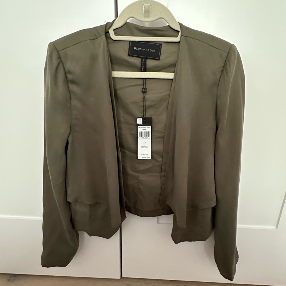 BCBMAXAZRIA Ania Double Layer Long Sleeve Open Front Blazer - Picture 1 of 5